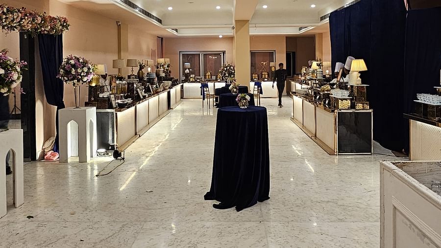 Image showcasing the grand aisle of the ballroom & banquet hall, perfect for wedding processions.